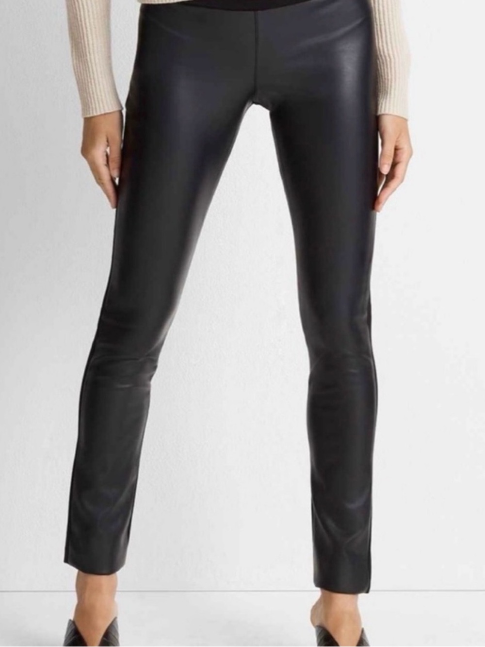 Club Monaco faux leather front panel leggings - sz 10